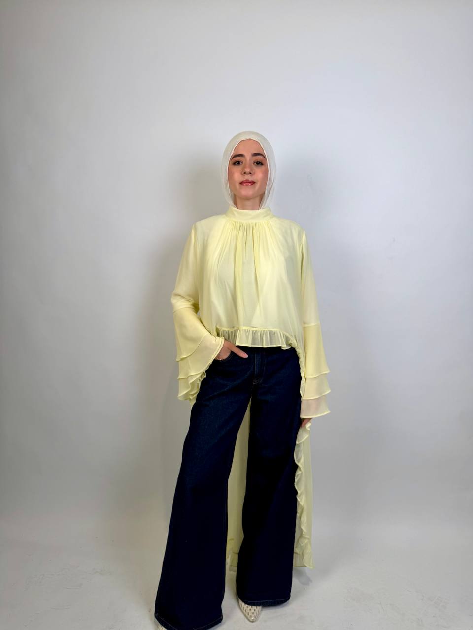 Naila blouse - Butter yellow